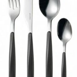 Guzzini Besteckset My Fusion Aus Edelstahl In Schwarz, 24-teilig