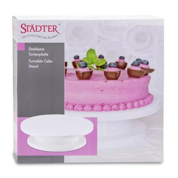 Städter Tortendeko Tortenplatte Ø 27,5 Cm / H 7 Cm Weiß Drehbar 6 Städter Tortendeko Tortenplatte Ø 27,5 Cm / H 7 Cm Weiß Drehbar – Bild 4