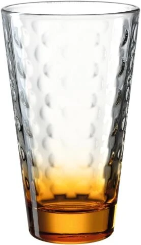 Leonardo Trinkglas OPTIC 300 Ml Orange, 6er-Set 3 Leonardo Trinkglas OPTIC 300 Ml Orange, 6er-Set