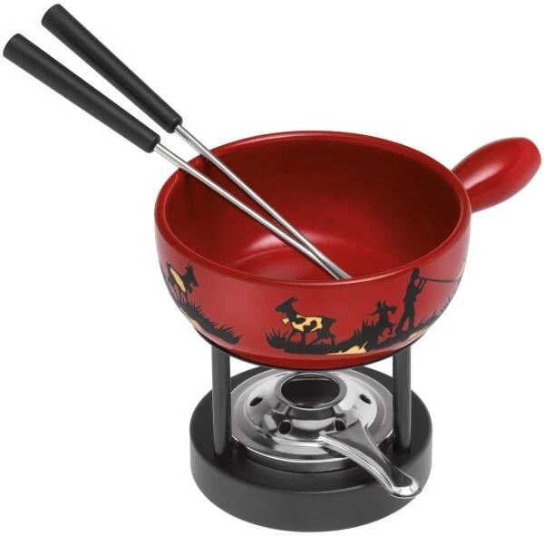 Kuhn Rikon Mini Käsefondue Set Alphornbläser 15cm 3 Kuhn Rikon Mini Käsefondue Set Alphornbläser 15cm