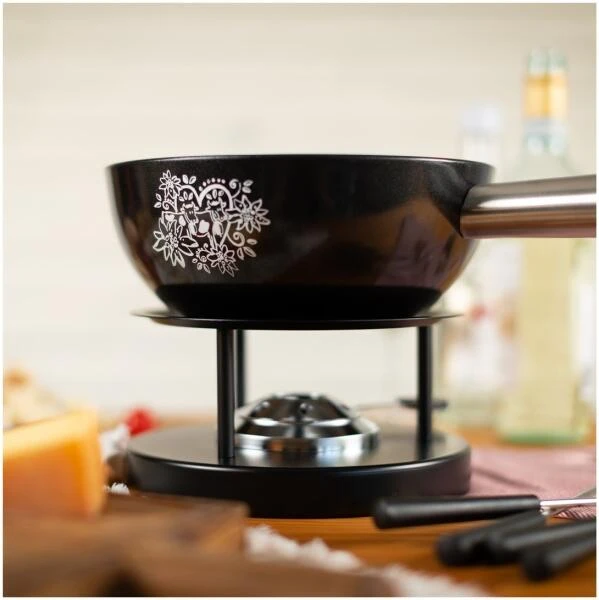 Kuhn Rikon Käsefondue Set Alpenliebe 22cm 4 Kuhn Rikon Käsefondue Set Alpenliebe 22cm – Bild 2