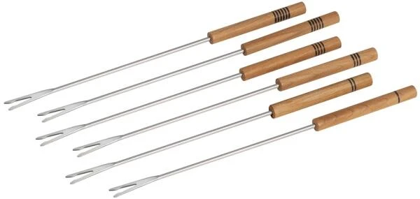 Kuhn Rikon Fleischfonduegabeln Kirschholz 6-teilig. 3 Kuhn Rikon Fleischfonduegabeln Kirschholz 6-teilig.