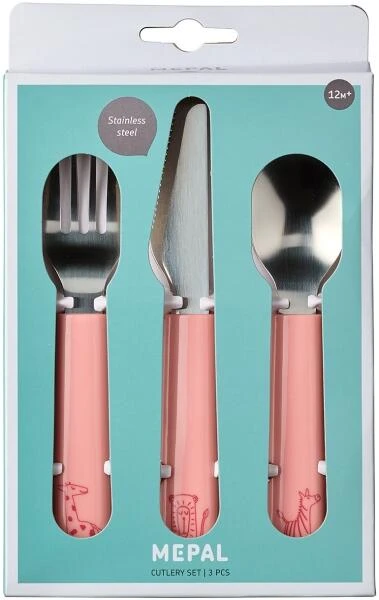 Mepal Kinder-besteckset Mio 3-teilig - Deep Pink 4 Mepal Kinder-besteckset Mio 3-teilig - Deep Pink – Bild 2