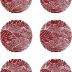 Ary Trays Åry Trays Untersetzer Japanische Landschaft Red Earth Rund