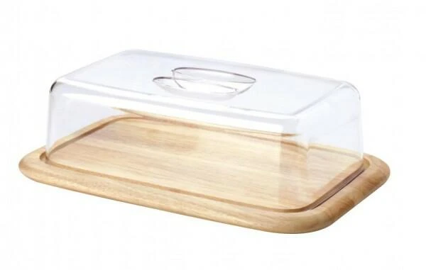 Continenta Käseglocke Rechteckig Aus Gummibaumholz, 2-teilig 30 X 20 X 8,5 Cm 4 Continenta Käseglocke Rechteckig Aus Gummibaumholz, 2-teilig 30 X 20 X 8,5 Cm – Bild 2