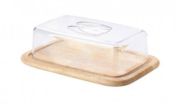 Continenta Käseglocke Rechteckig Aus Gummibaumholz, 2-teilig 30 X 20 X 8,5 Cm 3 Continenta Käseglocke Rechteckig Aus Gummibaumholz, 2-teilig 30 X 20 X 8,5 Cm