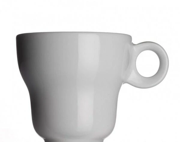 Modern Classic Cappuccinotasse Von Porzellanfabrik Walküre, Weiß 3 Modern Classic Cappuccinotasse Von Porzellanfabrik Walküre, Weiß