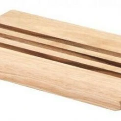 Continenta Schneidebrett Aus Gummibaumholz Mit Streifen Aus Akazienholz 36 X 23 X 1,8 Cm