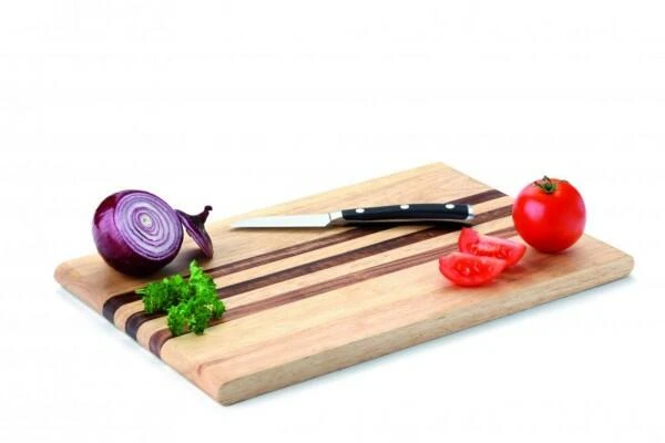 Continenta Schneidebrett Aus Gummibaumholz Mit Streifen Aus Akazienholz 26 X 16,5 X 1,2 Cm 4 Continenta Schneidebrett Aus Gummibaumholz Mit Streifen Aus Akazienholz 26 X 16,5 X 1,2 Cm – Bild 2