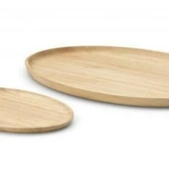 Continenta Tablett Oval Aus Gummibaumholz 23,5 X 15,5 X 1,2 Cm -KitchenAid Geschäft 3284 3285 bearbeitet l
