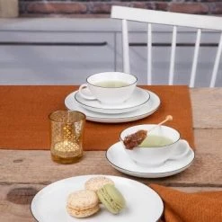 Seltmann Weiden Lido Black Line Frühstücksteller Rund 20 Cm -KitchenAid Geschäft 33 10826 tee 18tlg A 01