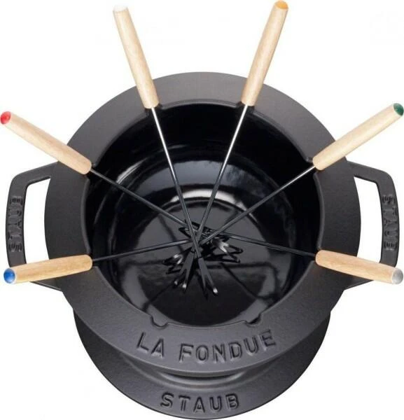 Staub Fondueset Aus Gusseisen In Schwarz 18 Cm / 12,5 Cm / 10 Cm / 1,6 L 5 Staub Fondueset Aus Gusseisen In Schwarz 18 Cm / 12,5 Cm / 10 Cm / 1,6 L – Bild 3