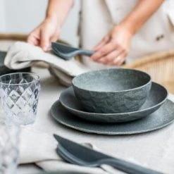 Koziol Teller Groß, 4er-Set In Grau -KitchenAid Geschäft 5004 5005 5006 CLUB 8003 KLIKK 701 12