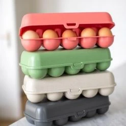 Koziol Eierbox In Sand Für 10 Eier -KitchenAid Geschäft 7179 EGGS TO GO stapel 4 7