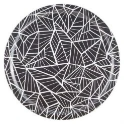 Ary Trays Åry Trays Tablett Wings Rund In Charcoal Mit 49 Cm Durchmesser