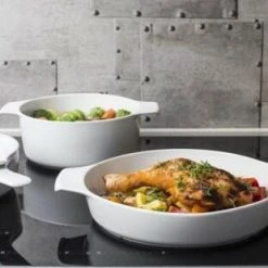 Eschenbach Flacher Topf Mit Deckel Cook & Serve In Weiß 24 Cm / 1,2 Liter / 5,5 Cm 18 Eschenbach Flacher Topf Mit Deckel Cook & Serve In Weiß 24 Cm / 1,2 Liter / 5,5 Cm -KitchenAid Geschäft COOK SERVE 011 neu l 2