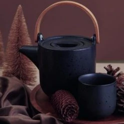 ASA Teekanne Mit Holzgriff Coppa Kuro Fassungsvermögen 0,6 L -KitchenAid Geschäft Coppa Kuro Teekanne 1