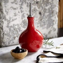 Emile Henry Essigflasche In Fusain -KitchenAid Geschäft EH 0216 Amb BallonVinaigre VinegarJar 34 Rosemary V 1