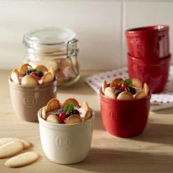 Emile Henry Töpfchen Nr. 8 In Granatapfel -KitchenAid Geschäft EH 1008 Amb Ramekin Fruits H 2
