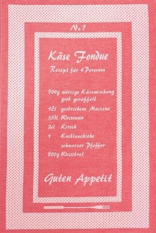 Küchentuch Fondue Nr. 1 Von KULTSCHTOFF, Rot 3 Küchentuch Fondue Nr. 1 Von KULTSCHTOFF, Rot
