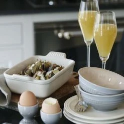 Le Creuset Eierbecher Mit Standfuß In Perlgrau -KitchenAid Geschäft Perlgrau Poterie LS01 neu 4