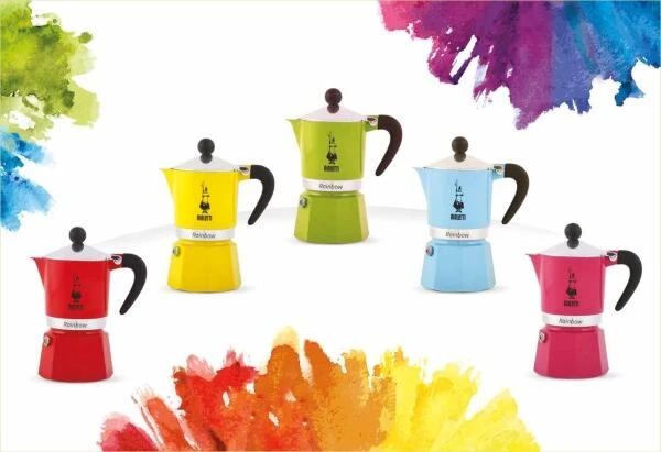 Bialetti Espressokocher Rainbow Rot 3 Tassen 6 Bialetti Espressokocher Rainbow Rot 3 Tassen – Bild 4