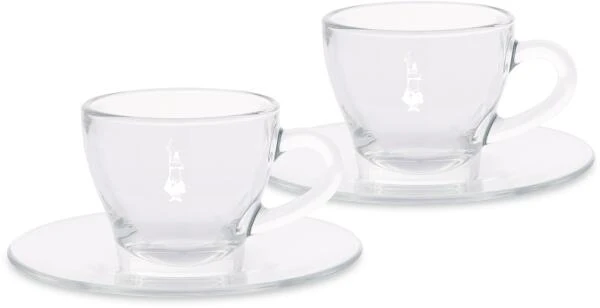 Bialetti Espressotassen Aus Glas, 2er Set 3 Bialetti Espressotassen Aus Glas, 2er Set