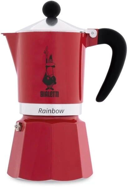 Bialetti Espressokocher Rainbow Rot 3 Tassen 3 Bialetti Espressokocher Rainbow Rot 3 Tassen
