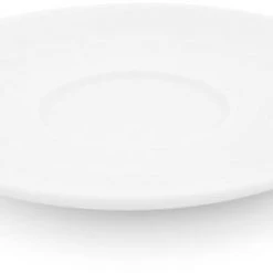 Classic Café Au Lait Untertasse Von Porzellanfabrik Walküre, Weiß