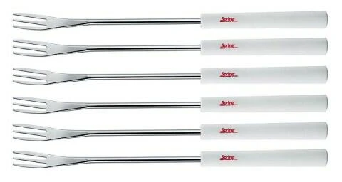 Spring Käsefondue-Gabeln Basic, 6 Stück, Weiß 3 Spring Käsefondue-Gabeln Basic, 6 Stück, Weiß